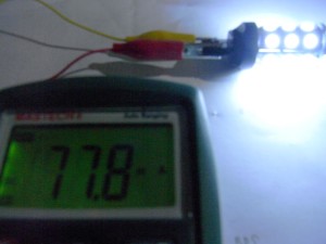 T20 LEDバルブ(5050 27 smd Wedge) ダイオード側通電時