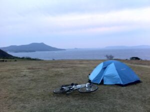 中瀬草原キャンプ場(海側の眺め)