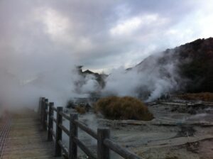 湯気で前が見えません