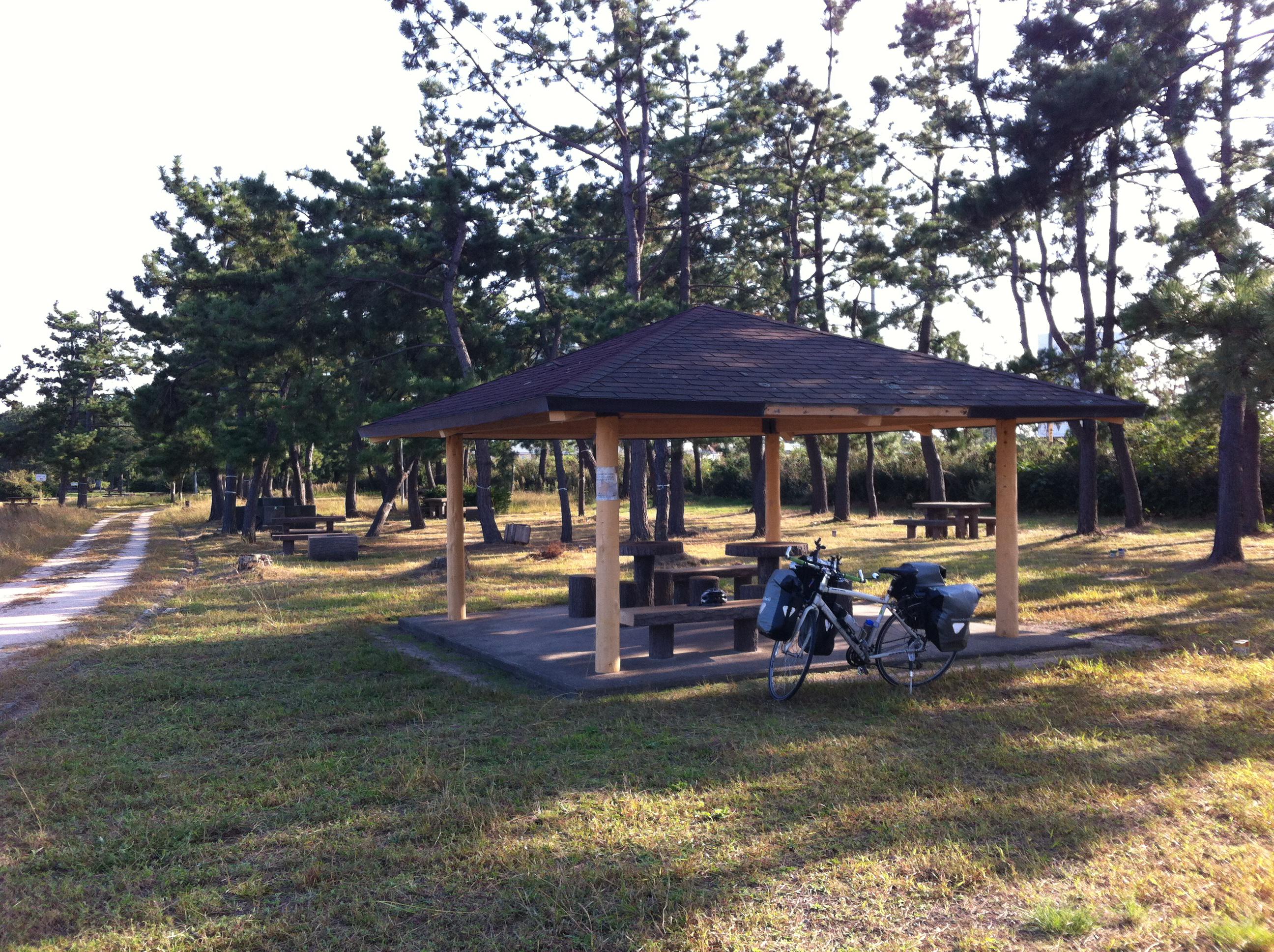 [自転車旅行] 2012/10/22：鳥取県東伯郡～境港市(境港公共マリーナ キャンプ場)